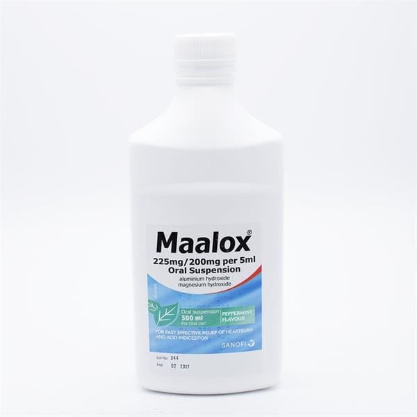 Maalox Oral Suspension - Peppermint Flavour (250ml) Stomach and Bowels Maalox Oral Suspension - Peppermint Flavour (250ml)