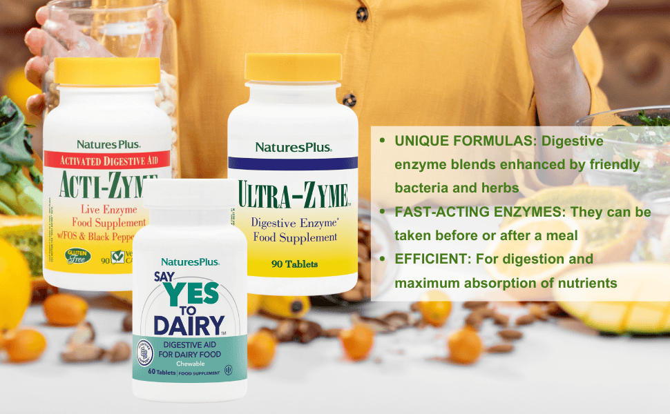Natures Plus Acti-Zyme 90 Capsules Stomach and Bowels Natures Plus Acti-Zyme Capsules 90 | Digestive Enzyme Complex Ireland