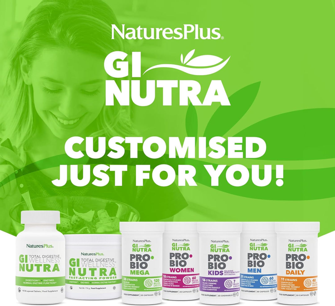 Natures Plus GI Natural Probiotic Men 30 Capsules Stomach and Bowels Natures Plus GI Natural Probiotic Men 30 | 60 Billion CFU Men’s Probiotic Ireland