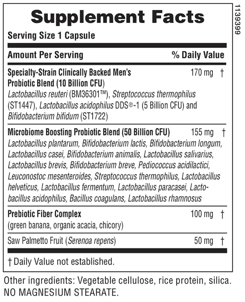 Natures Plus GI Natural Probiotic Men 30 Capsules Stomach and Bowels Natures Plus GI Natural Probiotic Men 30 | 60 Billion CFU Men’s Probiotic Ireland