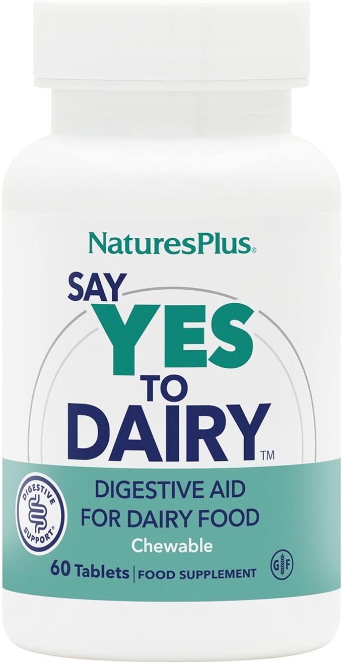 Natures Plus Say Yes To Dairy Chewable 50 Tablets Stomach and Bowels Natures Plus Say Yes To Dairy Chewable 50 | Lactase Enzyme 6000 FCC Ireland