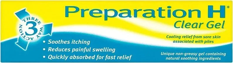 Preparation H - Clear Gel 50g Stomach and Bowels Preparation H Clear Gel 50g | Cooling Relief for Haemorrhoids | Lir Pharmacy