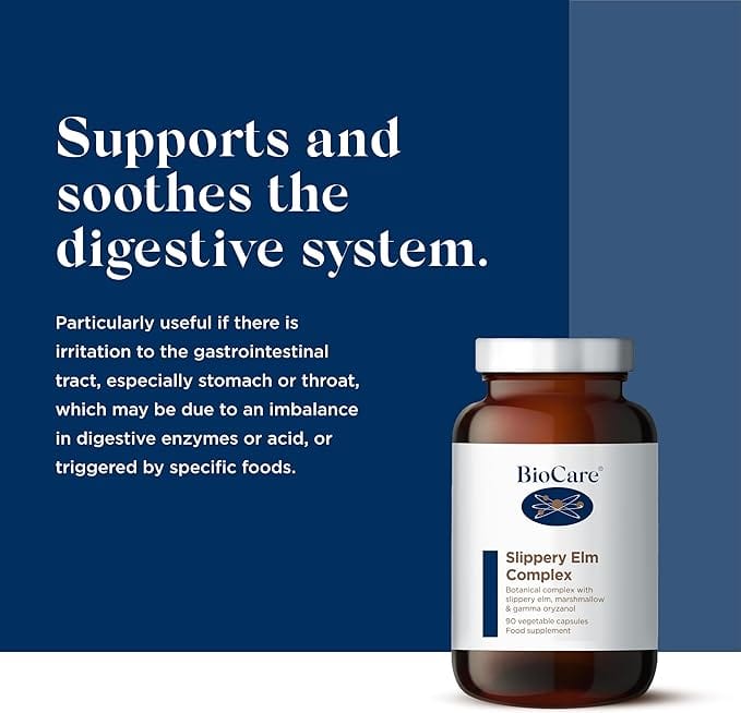 Slippery Elm Complex | Biocare (90) Stomach and Bowels