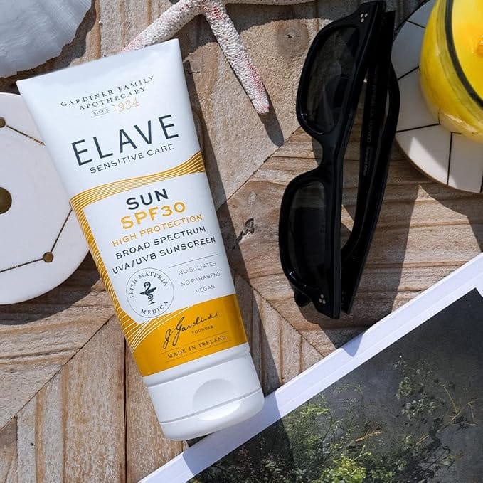 Elave Sensitive Sun Protection Cream SPF30+ 100ml Travel Size Suncare Elave Sensitive Sun Protection Cream SPF30+ 100ml | Sensitive Skin Sunscreen Ireland