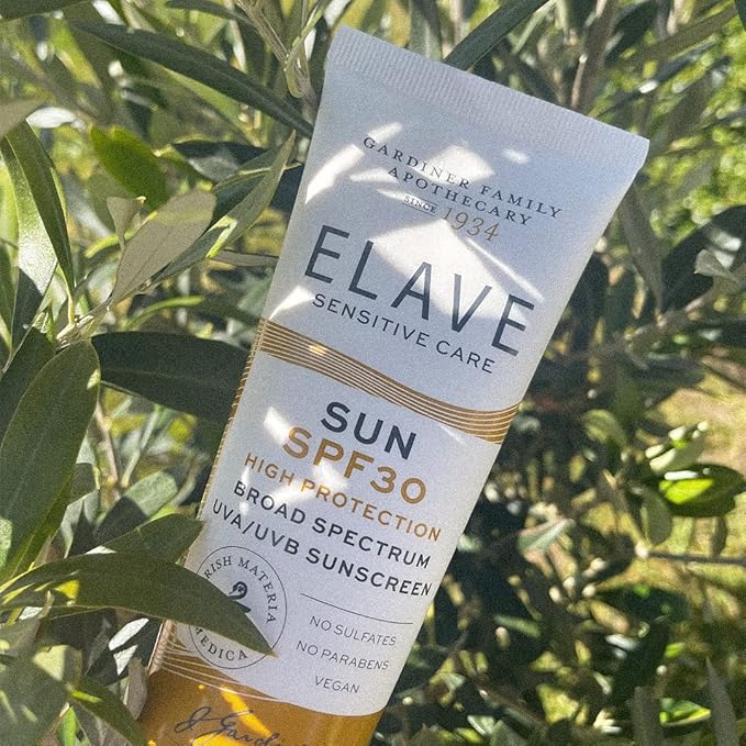 Elave Sensitive Sun Protection Cream SPF30+ 100ml Travel Size Suncare Elave Sensitive Sun Protection Cream SPF30+ 100ml | Sensitive Skin Sunscreen Ireland