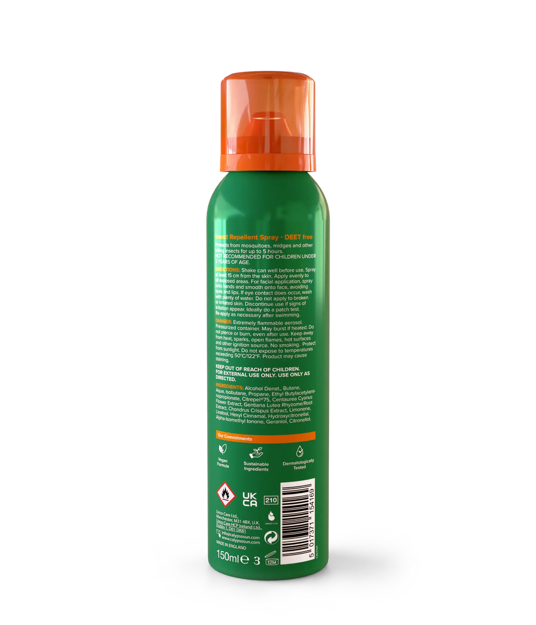 Calypso Insect Repellent 150Ml Sunscreen Calypso Insect Repellent Spray 150ml | DEET-Free Protection | Lir Pharmacy