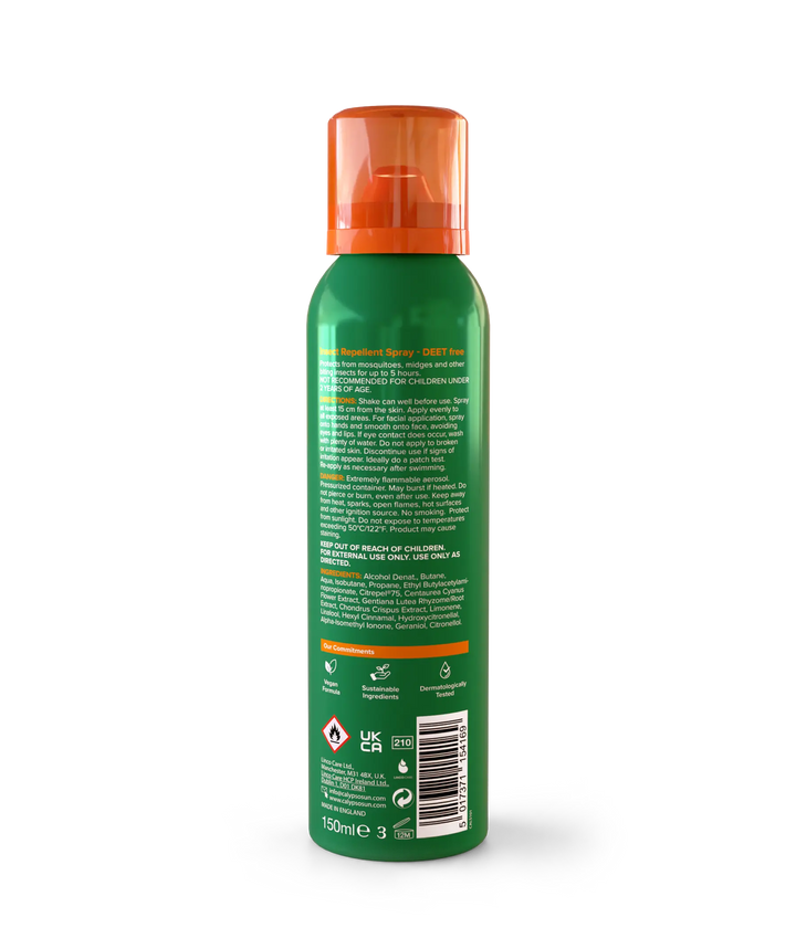 Calypso Insect Repellent 150Ml Sunscreen Calypso Insect Repellent Spray 150ml | DEET-Free Protection | Lir Pharmacy