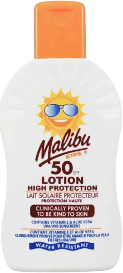 Malibu Sun Lotion SPF50 100ml Sunscreen Malibu Sun Lotion SPF50 100ml | High Protection Sunscreen Ireland