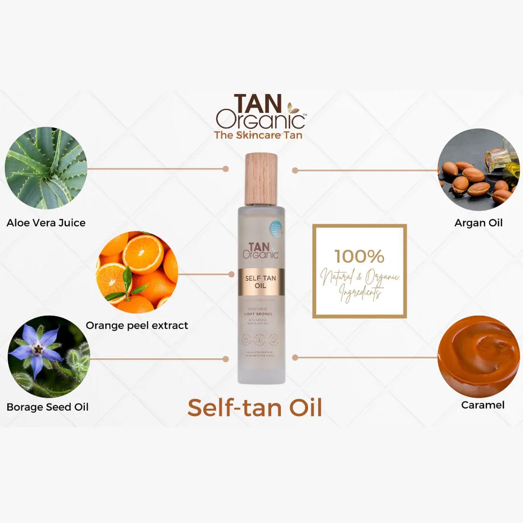 Tan Organic Self Tanning Oil - Light Bronze (100ml) Tanning