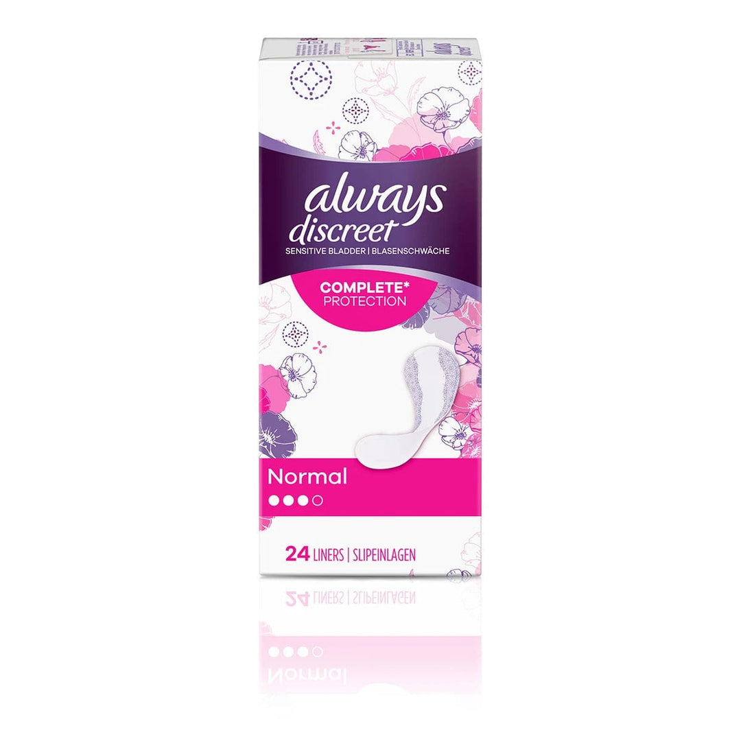 Always Discreet Incontinence Liners Normal 24 Toiletries