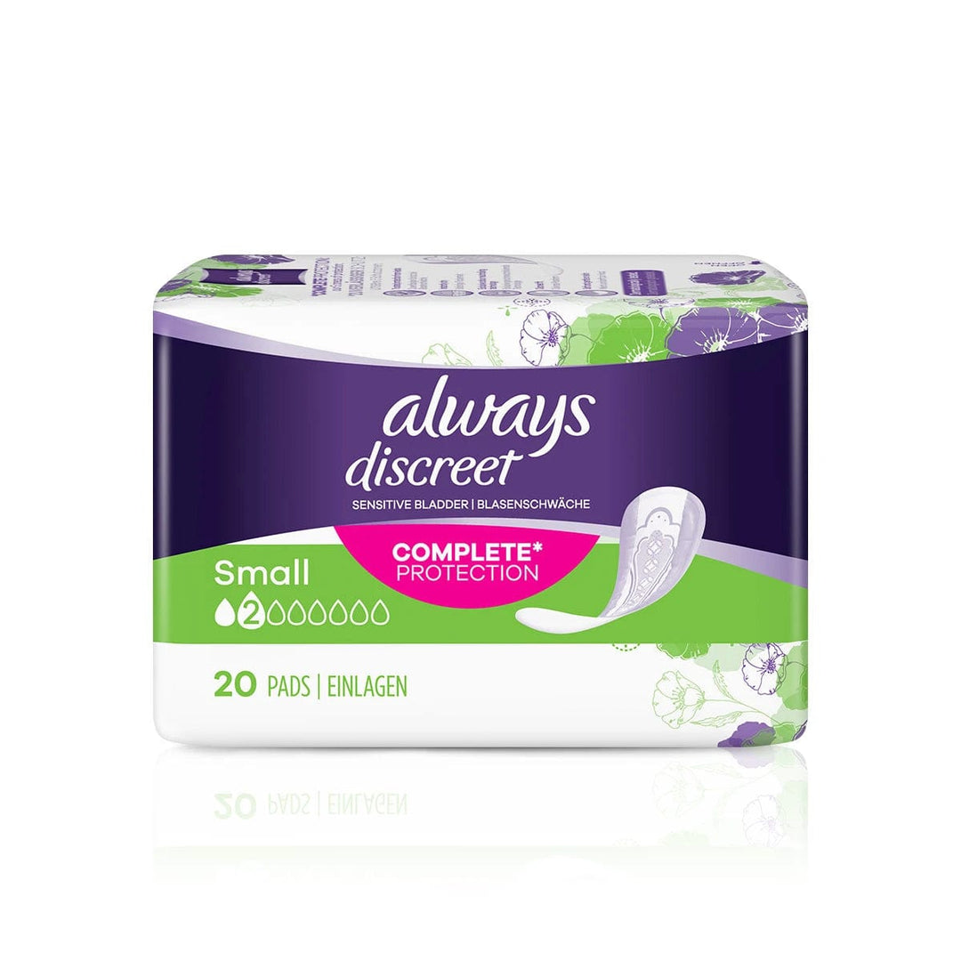 Always Discreet Incontinence Pads Small 20 Toiletries