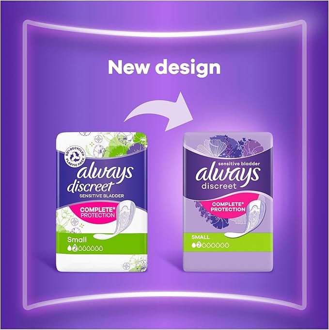 Always Discreet Incontinence Pads Small 20 Toiletries