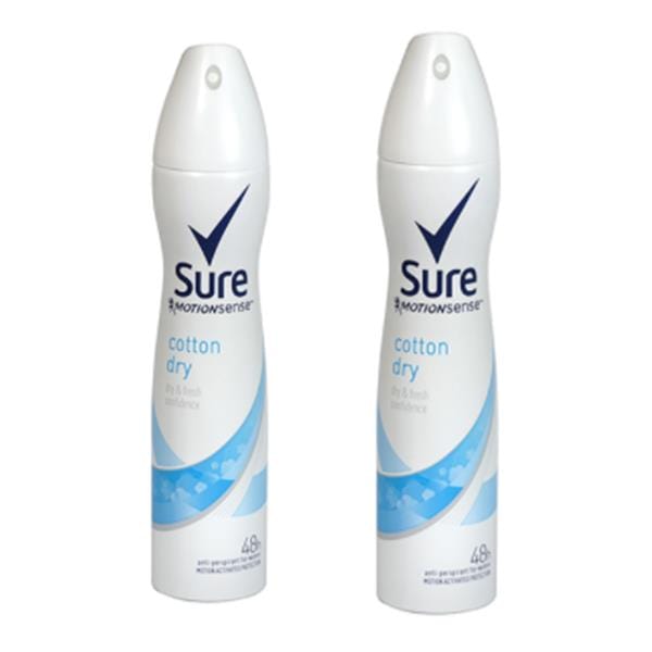 Sure Women Cotton Dry Anti-perspirant Deodorant (2x250ml) Toiletries