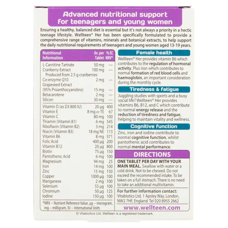 Vitabiotics Wellteen Her 30s Vitabiotics Wellteen Her 30s