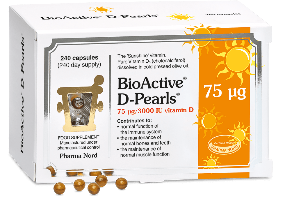 Pharma Nord Bioactive D Pearls 75mcg 3,000IU (240) Vitamin D