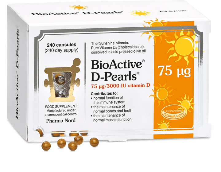 Pharma Nord Bioactive D Pearls 75mcg 3,000IU (240) Vitamin D