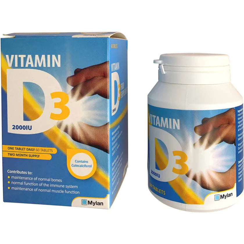 Vitamin D3 2000IU Tablets 60 Vitamin D Vitamin D3 2000IU Tablets Ireland | Immune &amp; Bone Support | 60 Tablets