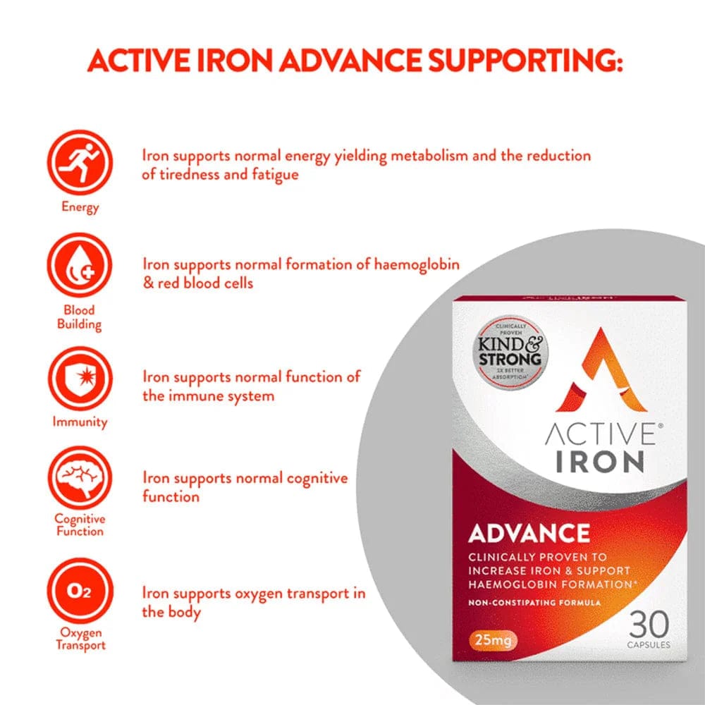 Active Iron Advance 30 Vitamins & Supplements