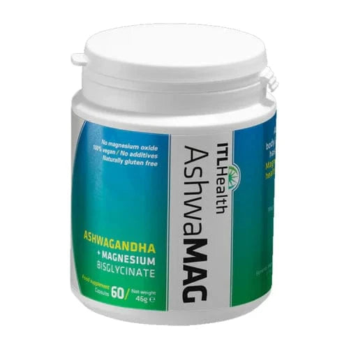 AshwaMAG Magnesium & Ashwagandha 60 Capsules - Image 2