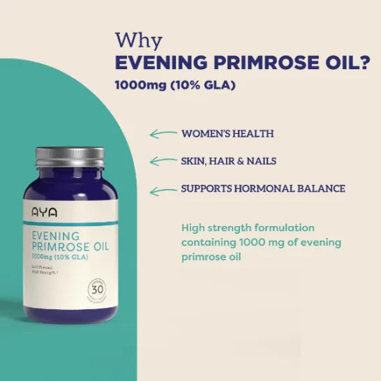 Aya Evening Primrose Oil 10% GLA 30 Capsules Vitamins &amp; Supplements Aya Evening Primrose Oil 10% GLA 30 Capsules