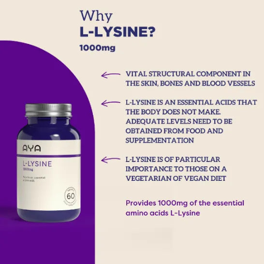 AYA L-Lysine 1000mg 60s Vitamins &amp; Supplements AYA L-Lysine 1000mg 60s