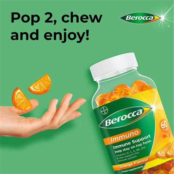 Berocca Immuno Orange Gummies 60 Pack Vitamins & Supplements Berocca Immuno Orange Gummies 60 Pack