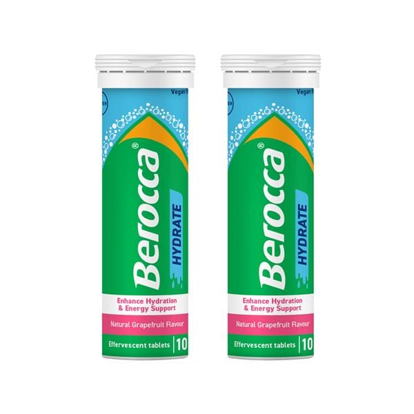 Berroca Hydrate Natural Grapefruit Flavour 20 Effervescent Tablets Vitamins &amp; Supplements Berroca Hydrate Natural Grapefruit Flavour 20 Effervescent Tablets