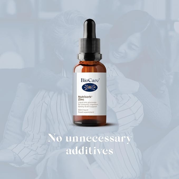 BioCare Nutrisorb Zinc 30ml Vitamins &amp; Supplements BioCare Nutrisorb Zinc 30ml | Liquid Zinc for Immunity &amp; Skin