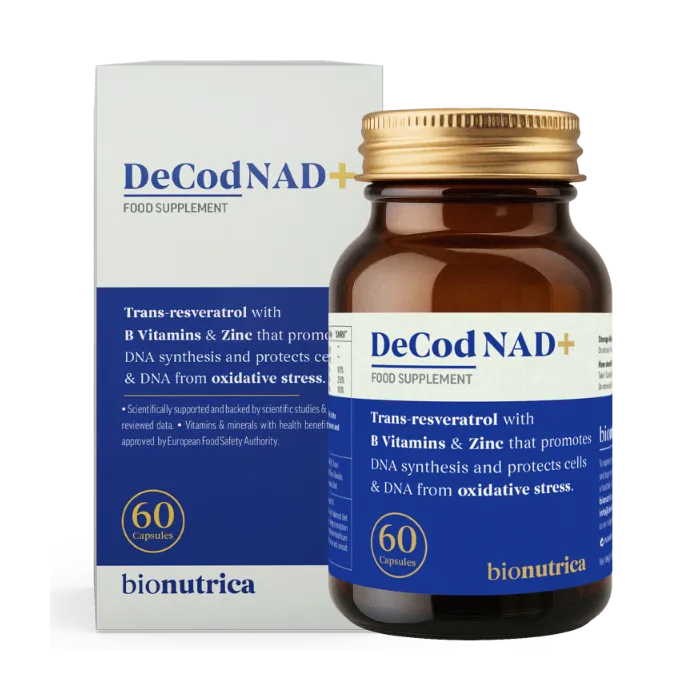 Bionutrica DeCod NAD+ 60 Capsules Vitamins &amp; Supplements Bionutrica DeCod NAD+ 60 Capsules | NAD+ &amp; Resveratrol Support