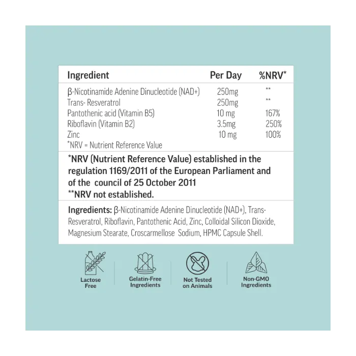 Bionutrica DeCod NAD+ 60 Capsules Vitamins &amp; Supplements Bionutrica DeCod NAD+ 60 Capsules | NAD+ &amp; Resveratrol Support