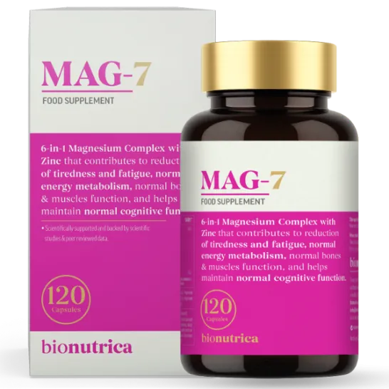 Bionutrica MAG-7 120 Capsules Vitamins &amp; Supplements Bionutrica MAG-7 120 Capsules | 6-in-1 Magnesium Complex