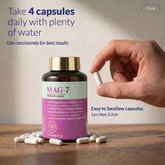 Bionutrica MAG-7 120 Capsules Vitamins &amp; Supplements Bionutrica MAG-7 120 Capsules | 6-in-1 Magnesium Complex