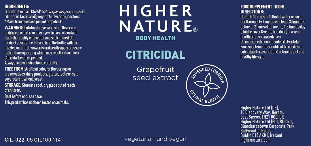 Higher Nature Citricidal (100ml) Vitamins & Supplements