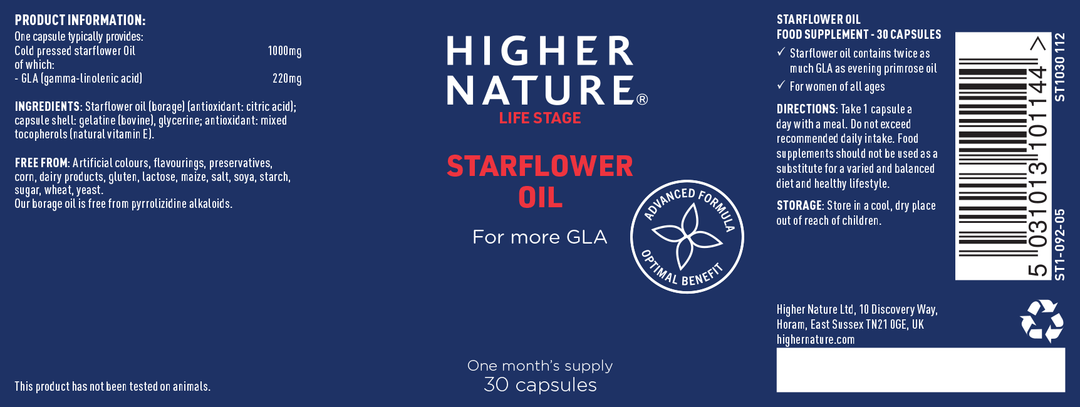 Higher Nature Starflower Oil (90) Vitamins & Supplements