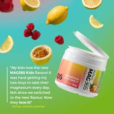 MAG365 Magnesium for Kids Fruit Splash Flavour 150g Vitamins & Supplements MAG365 Magnesium for Kids Fruit Splash Flavour 150g