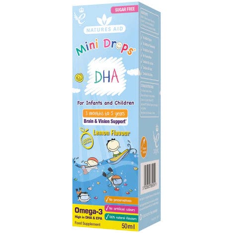 Natures Aid DHA (Omega-3) Drops for Infants & Children 50ml Vitamins & Supplements