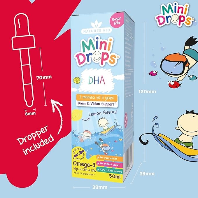 Natures Aid DHA (Omega-3) Drops for Infants & Children 50ml Vitamins & Supplements