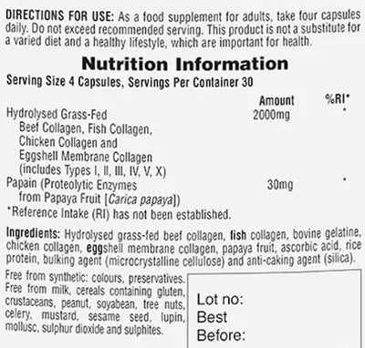 Natures Plus Collagen Peptides Capsules 120 Vitamins &amp; Supplements Natures Plus Collagen Peptides Capsules 120 | 2000mg Collagen Ireland
