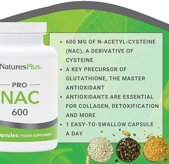 Natures Plus NAC 600mg Capsules 60 Vitamins &amp; Supplements Natures Plus NAC 600mg Capsules 60 | NAC Supplement Ireland