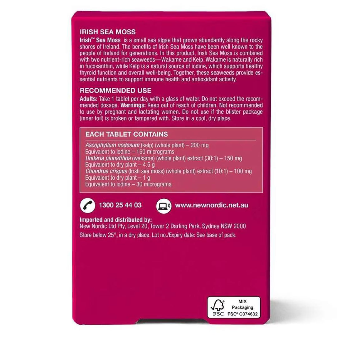 New Nordic Irish Sea Moss 30 Tablets Vitamins &amp; Supplements New Nordic Irish Sea Moss 30 Tablets | Seaweed Complex