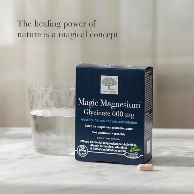 New Nordic Magic Magnesium Glycinate 600mg 60s Vitamins & Supplements