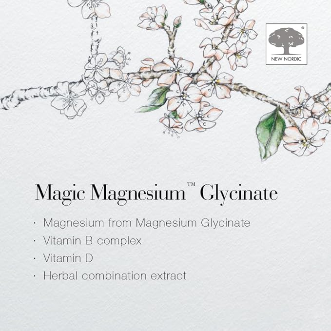 New Nordic Magic Magnesium Glycinate 600mg 60s Vitamins & Supplements