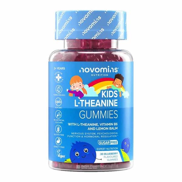 Novomins Nutrition Kids L-Theanine Gummies 30 Pack Vitamins & Supplements Novomins Nutrition Kids L-Theanine Gummies 30 Pack