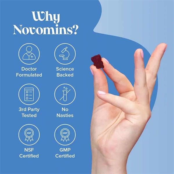Novomins Nutrition Kids L-Theanine Gummies 30 Pack Vitamins & Supplements Novomins Nutrition Kids L-Theanine Gummies 30 Pack