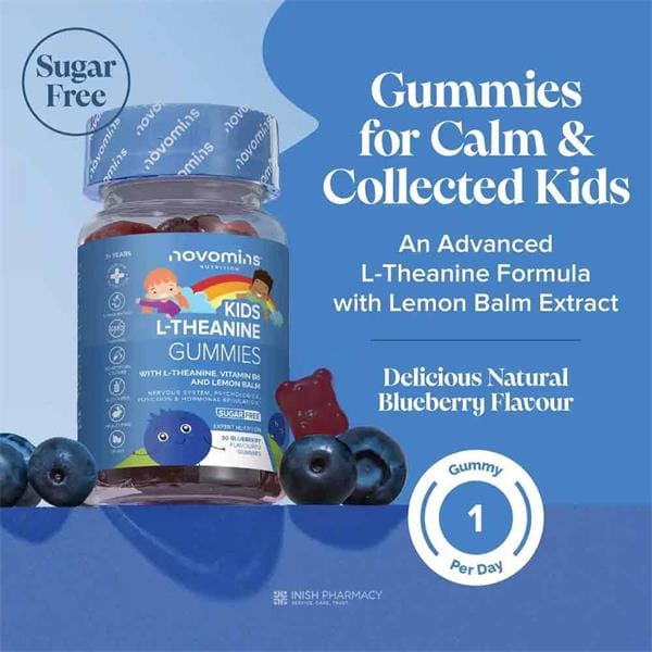 Novomins Nutrition Kids L-Theanine Gummies 30 Pack Vitamins & Supplements Novomins Nutrition Kids L-Theanine Gummies 30 Pack