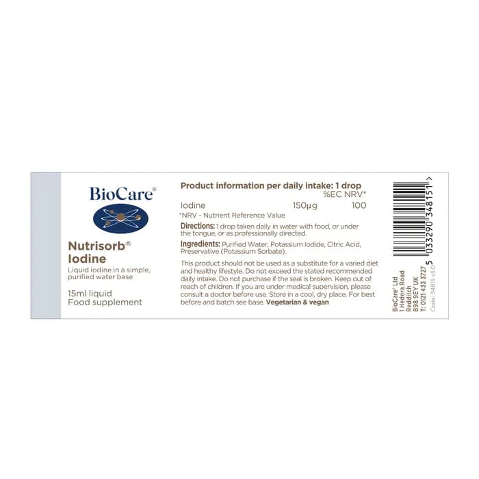 Nutrisorb Iodine BioCare (15ml) Vitamins & Supplements