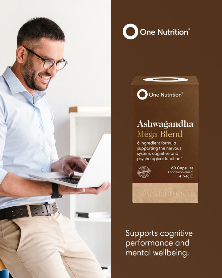 One Nutrition Ashwagandha Mega Blend Capsules 60 Vitamins &amp; Supplements One Nutrition Ashwagandha Mega Blend 60 Capsules | Lir Pharmacy