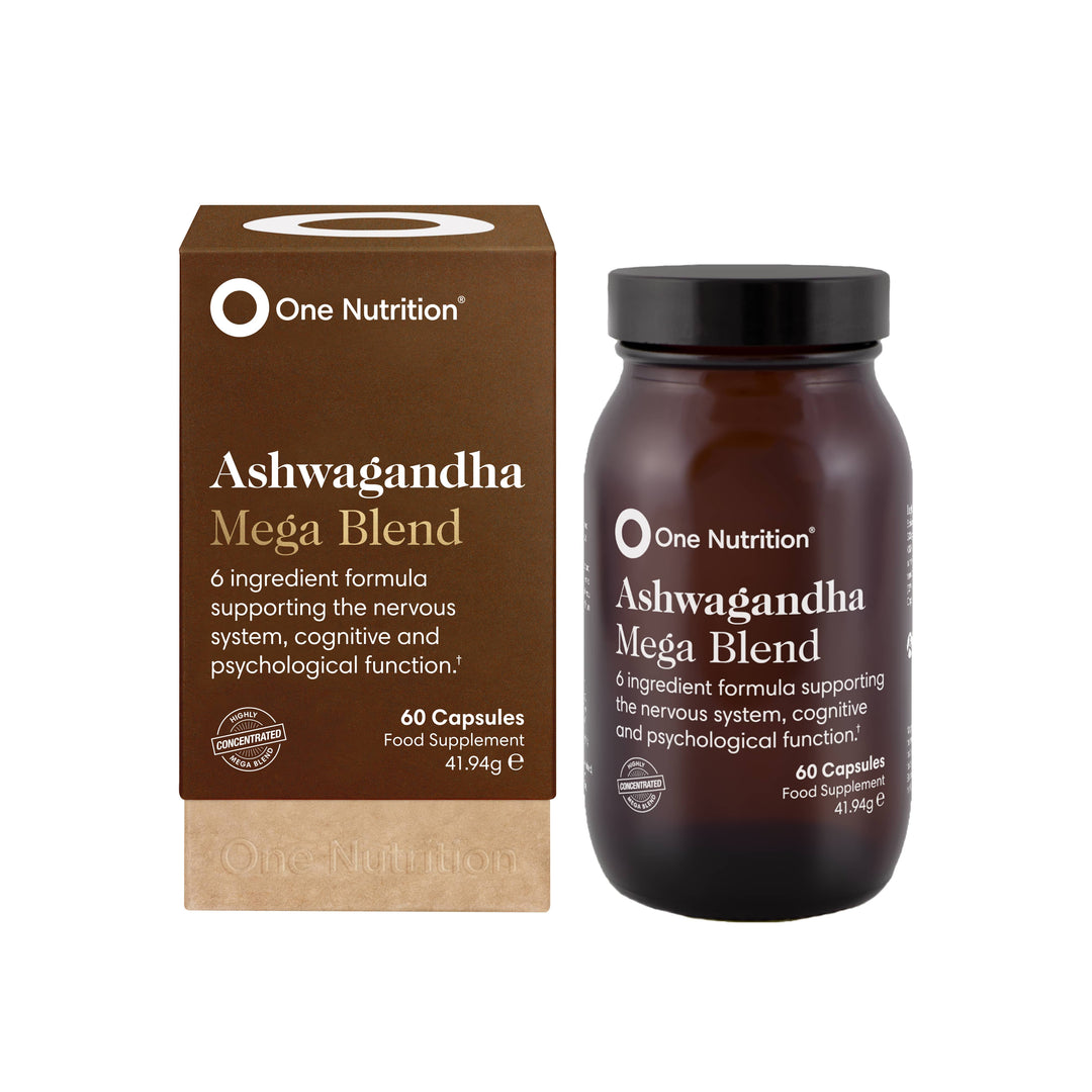 One Nutrition Ashwagandha Mega Blend Capsules 60 Vitamins &amp; Supplements One Nutrition Ashwagandha Mega Blend 60 Capsules | Lir Pharmacy