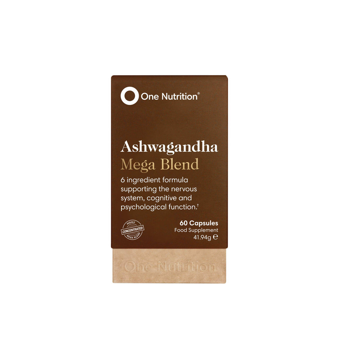 One Nutrition Ashwagandha Mega Blend Capsules 60 Vitamins &amp; Supplements One Nutrition Ashwagandha Mega Blend 60 Capsules | Lir Pharmacy