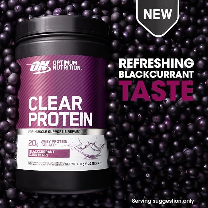 Optimum Nutrition Clear Protein Whey Isolate Blackcurrant 480g Vitamins &amp; Supplements Optimum Nutrition Clear Protein Whey Isolate Blackcurrant 480g